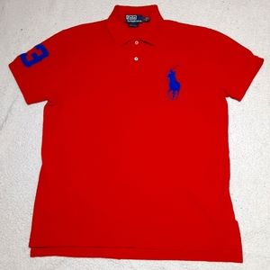 Ralph Lauren Big Pony #3 Red Polo Shirt